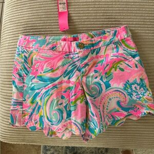 Lilly Pulitzer carnival coral buttercup shorts